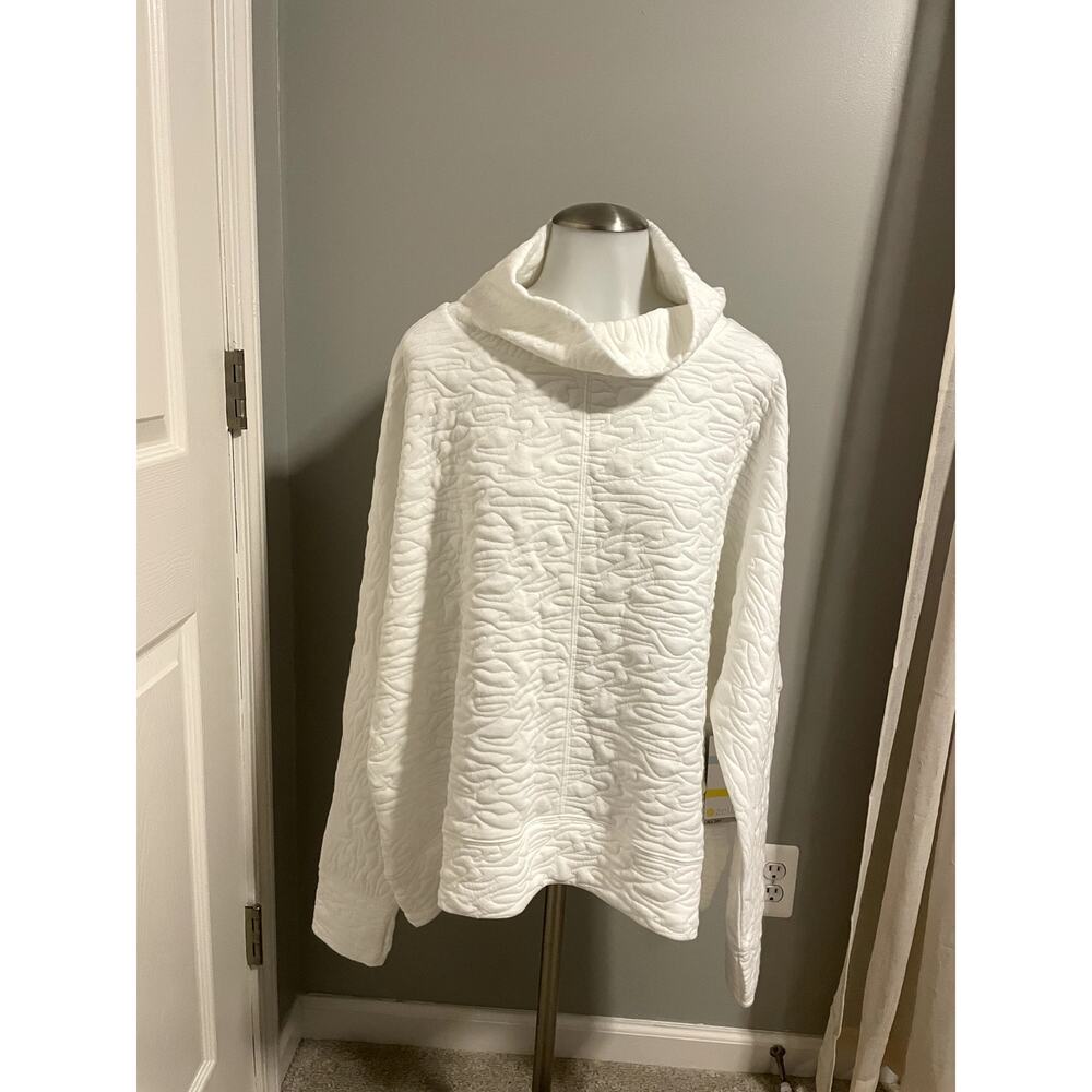 Zella - 3XL - soft White long sleeve turtle neck sweater